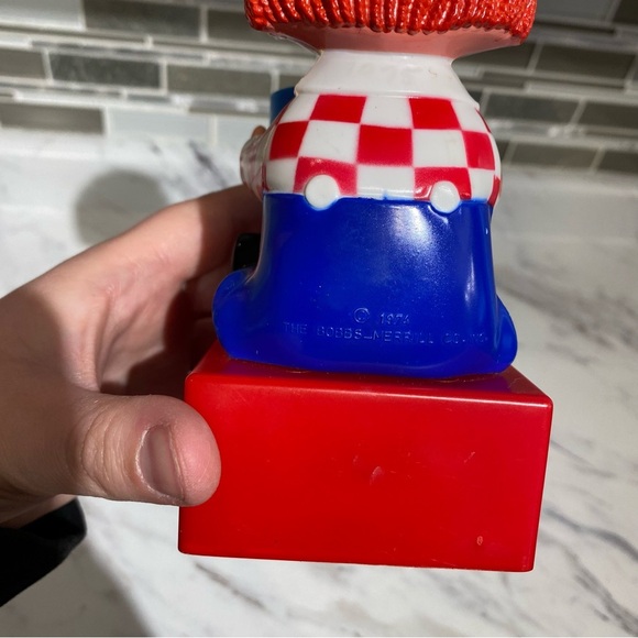 Vintage Raggedy Andy Pencil Sharpener 1974 Bobbs Merrill Co Battery Operated - Picture 5 of 9